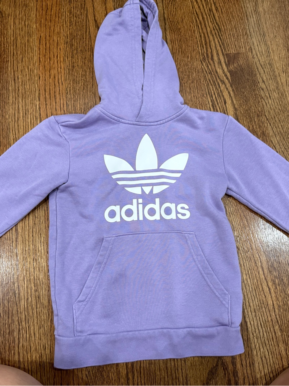 adidas Lilac Hoodie with White Trefoil